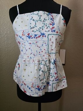 Weekend Academy Girls' Cotton Babydoll Tank Top Floral Print Front Lined